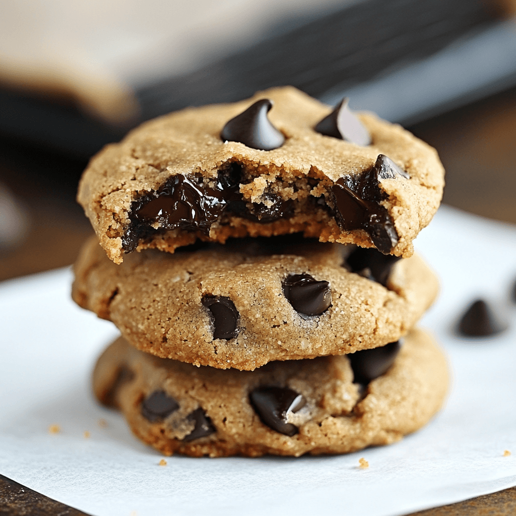 Soft Almond Flour Chocolate Chip Cookies