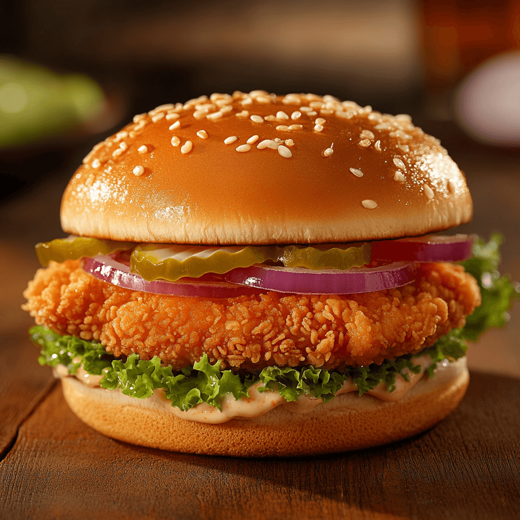 KFC-Style Spicy Zinger/Booster Chicken Sandwich