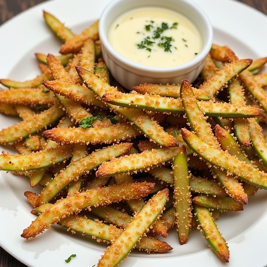 Crispy Cornmeal-Crusted Okra Fries with Cajun Dipping Sauce