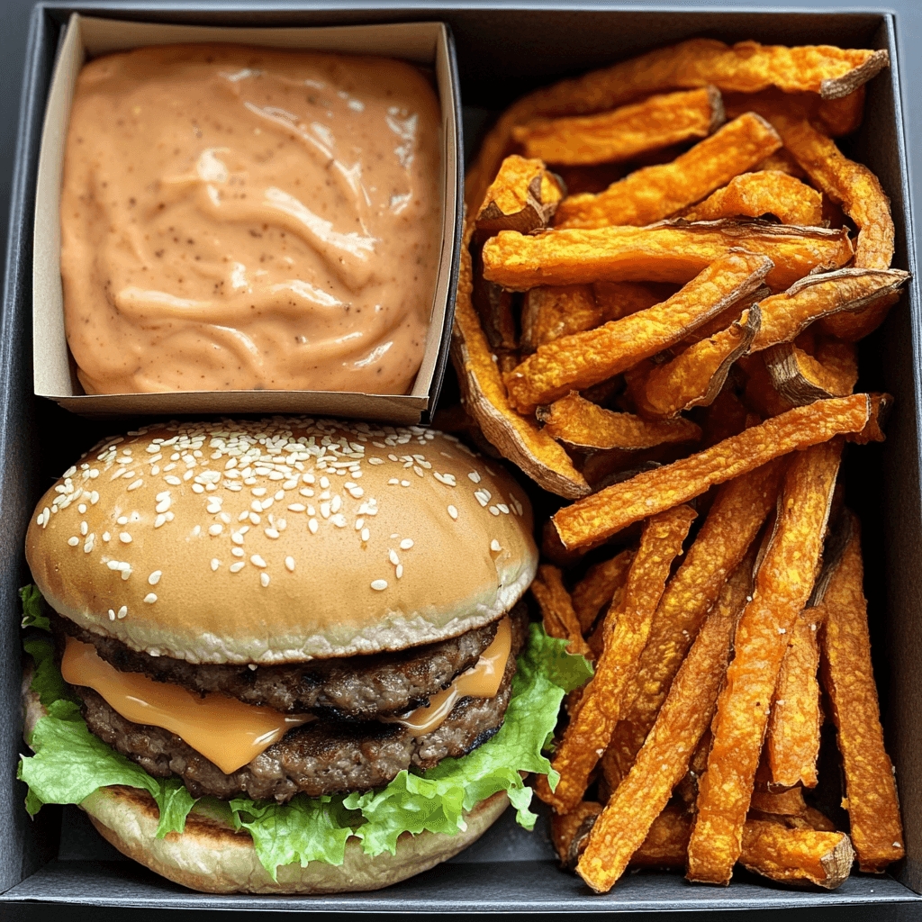 McDonald's Big Mac with Special Sauce and Baked Sweet Potato Fries