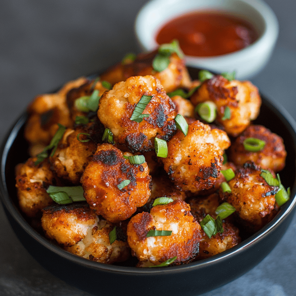 Spicy Sriracha Cauliflower Bites