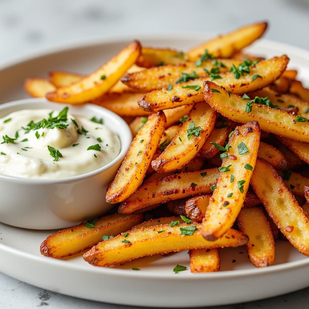 Hasselback Potato Fries with Whipped Feta Dip