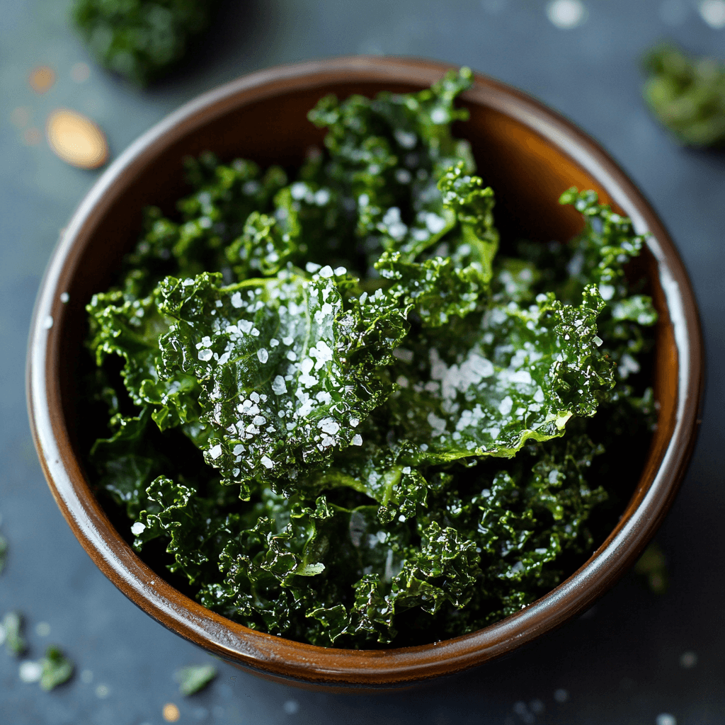 Crispy Sea Salt and Vinegar Kale Chips