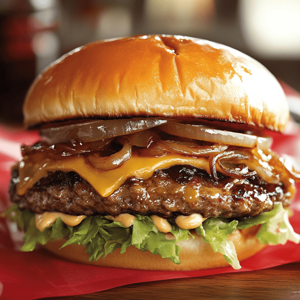 Classic Smashburger with Caramelized Onions and Special Sauce