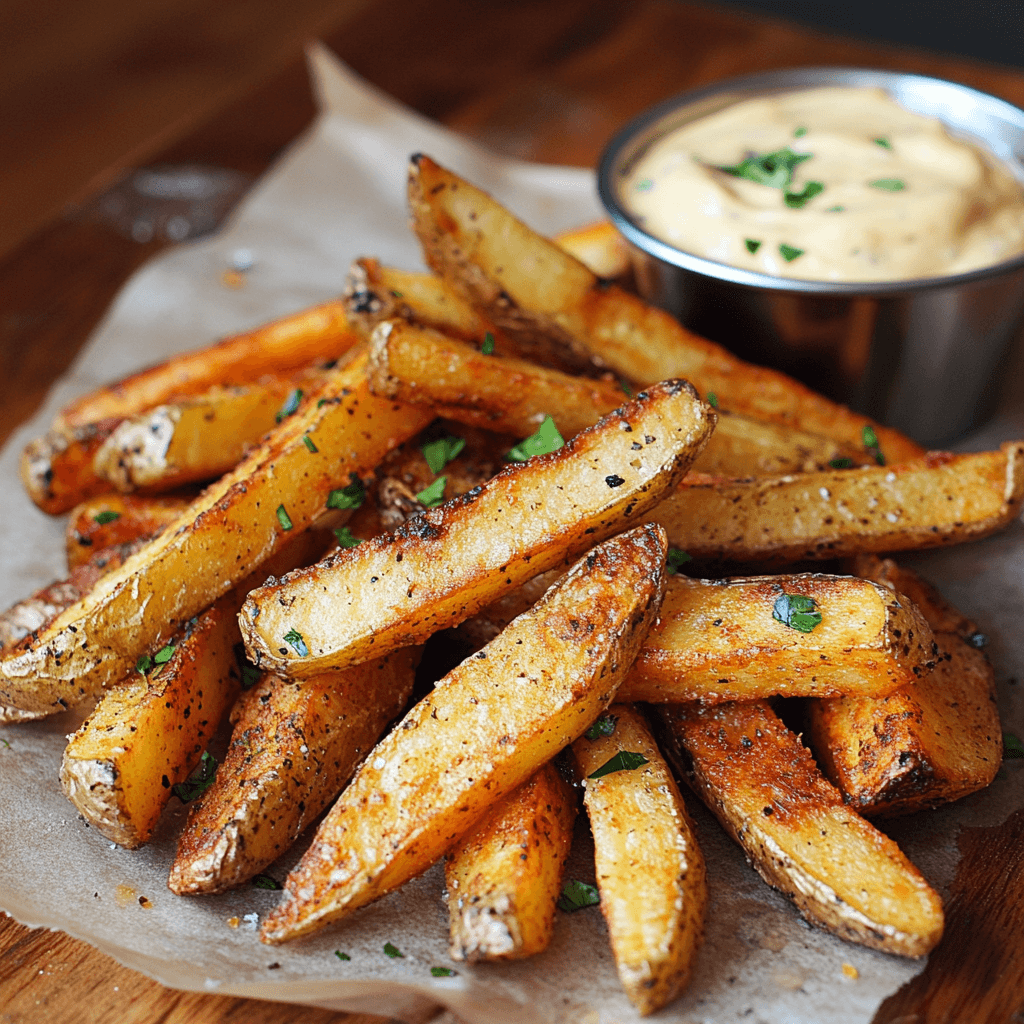 Five Guys-Style Oven-Baked Cajun Fries with Malt Vinegar Aioli