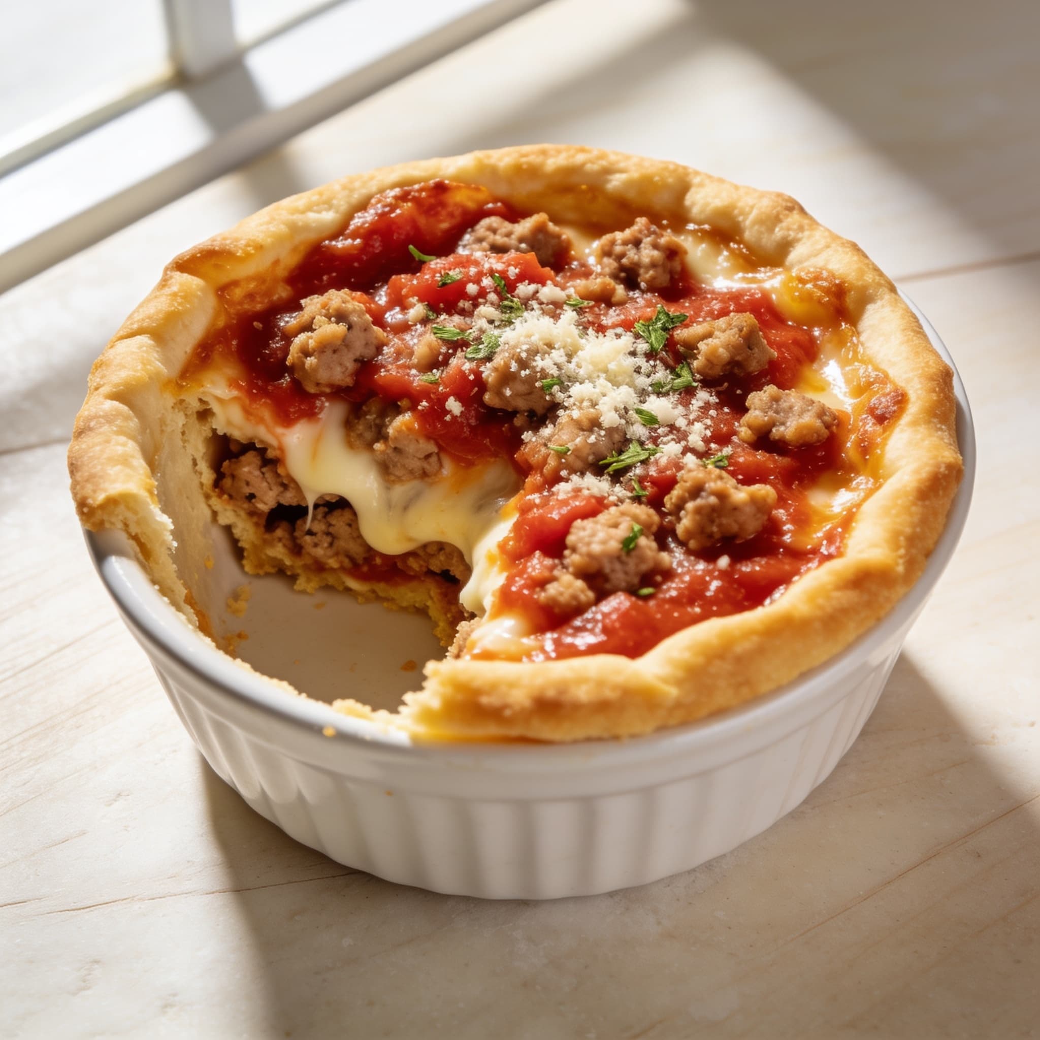 Domino's Lightened-Up Deep Dish Pizza Bowl