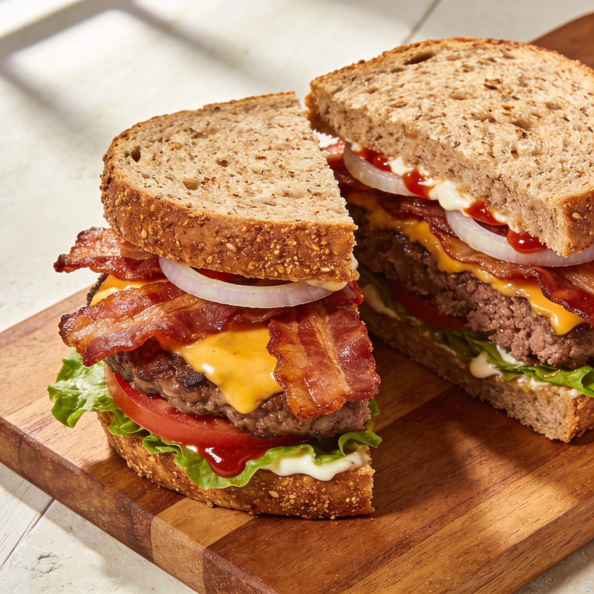 Five Guys Grilled Bacon Burger