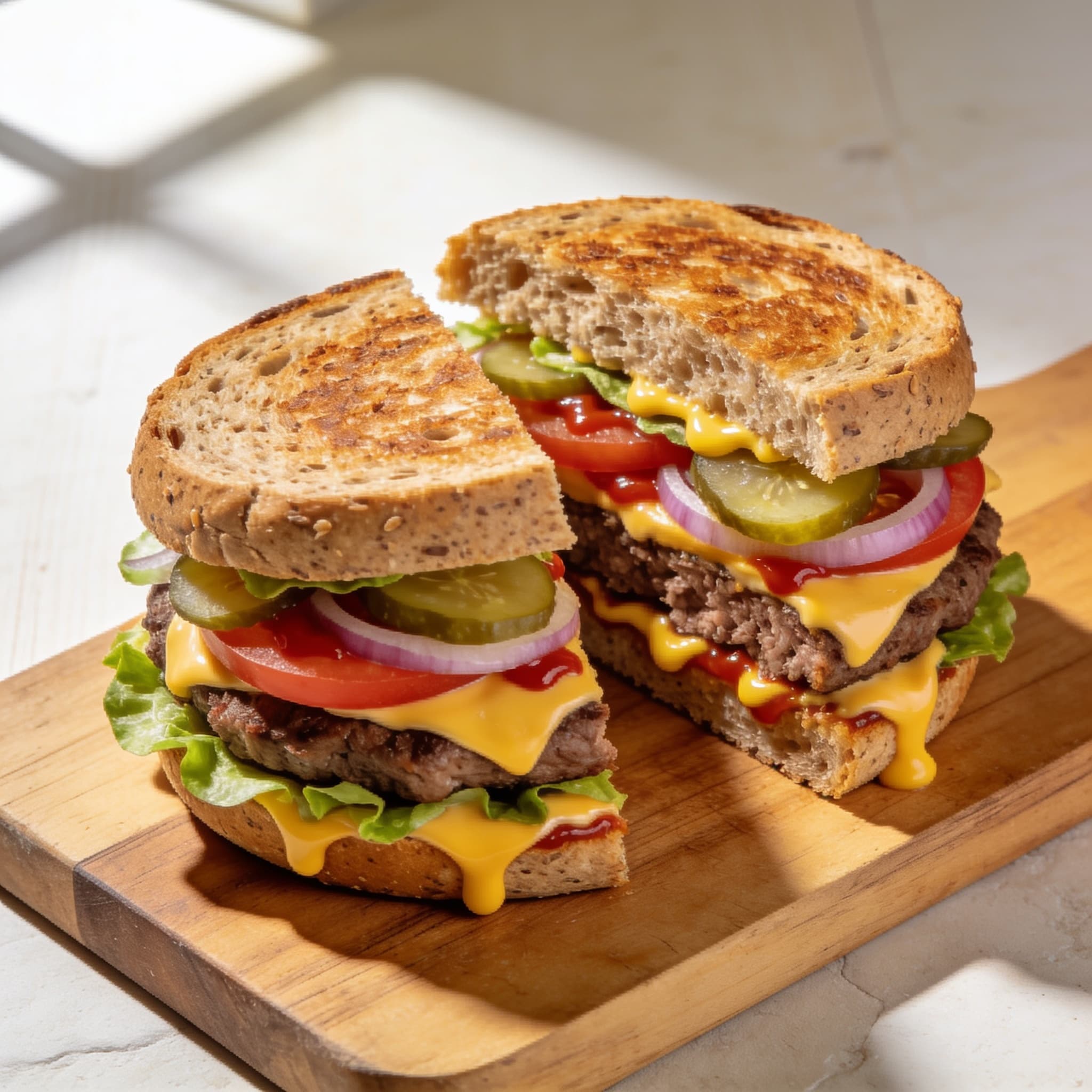 Five Guys High-Protein Cheeseburger