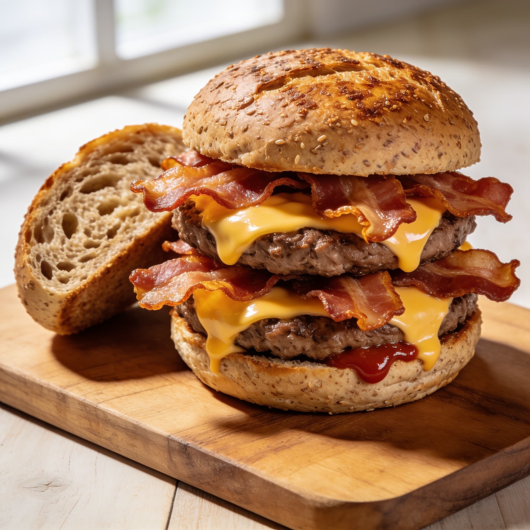 Wendy's Lightened-Up Baconator Stack